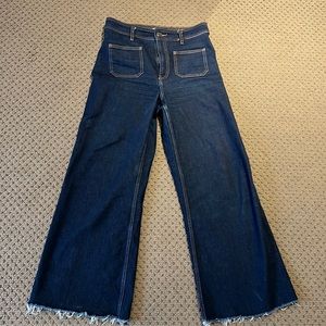 ZARA Marine Straight jeans in dark blue size 6 (EUR38).